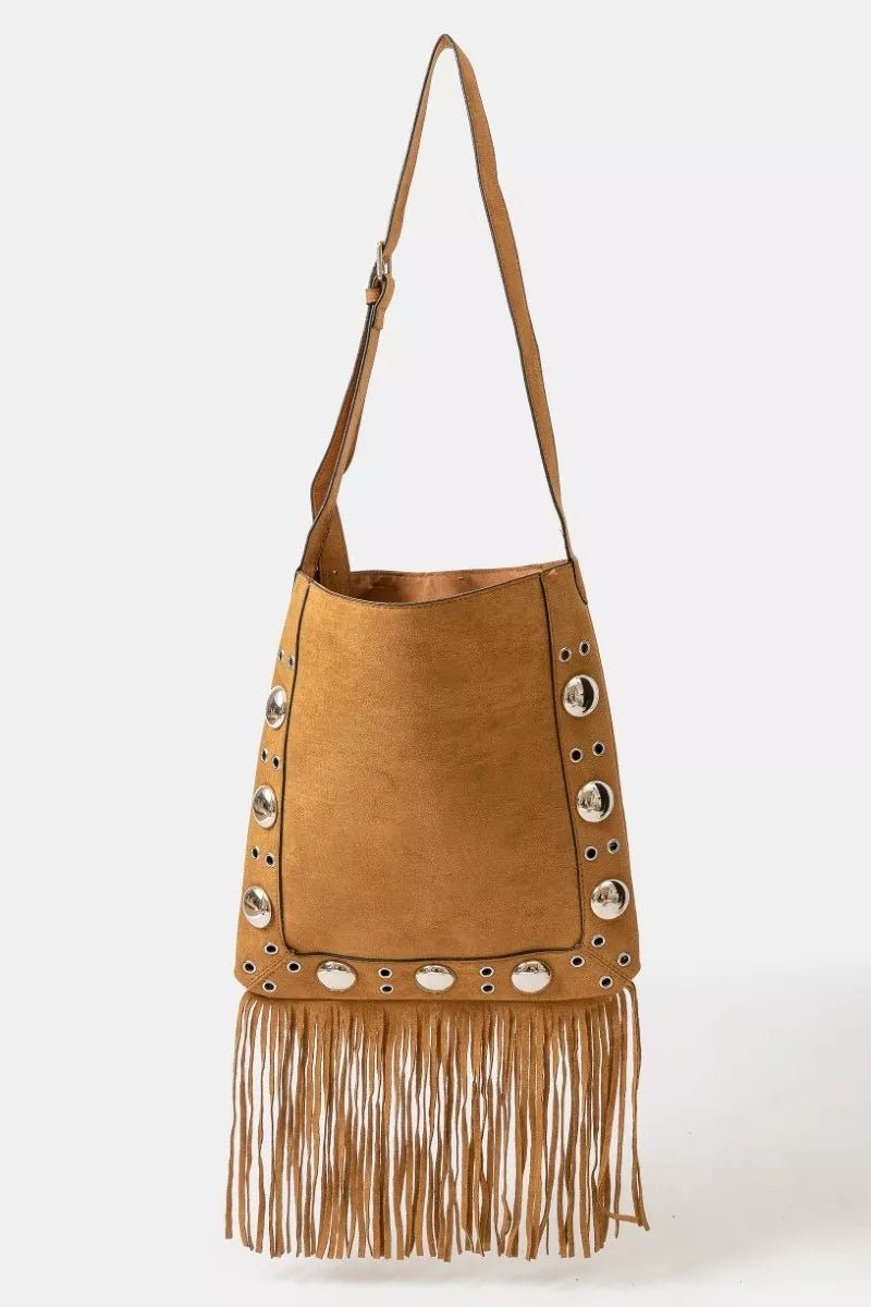 Beautiful Faux Suede Fringe Tote Bag - KAM Family Botanics