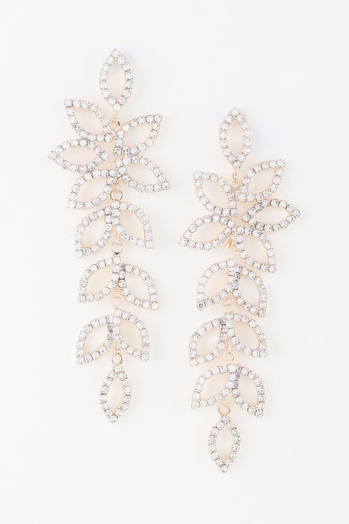 Bejeweled Flower Petal Drop Earrings - KAM Family Botanics