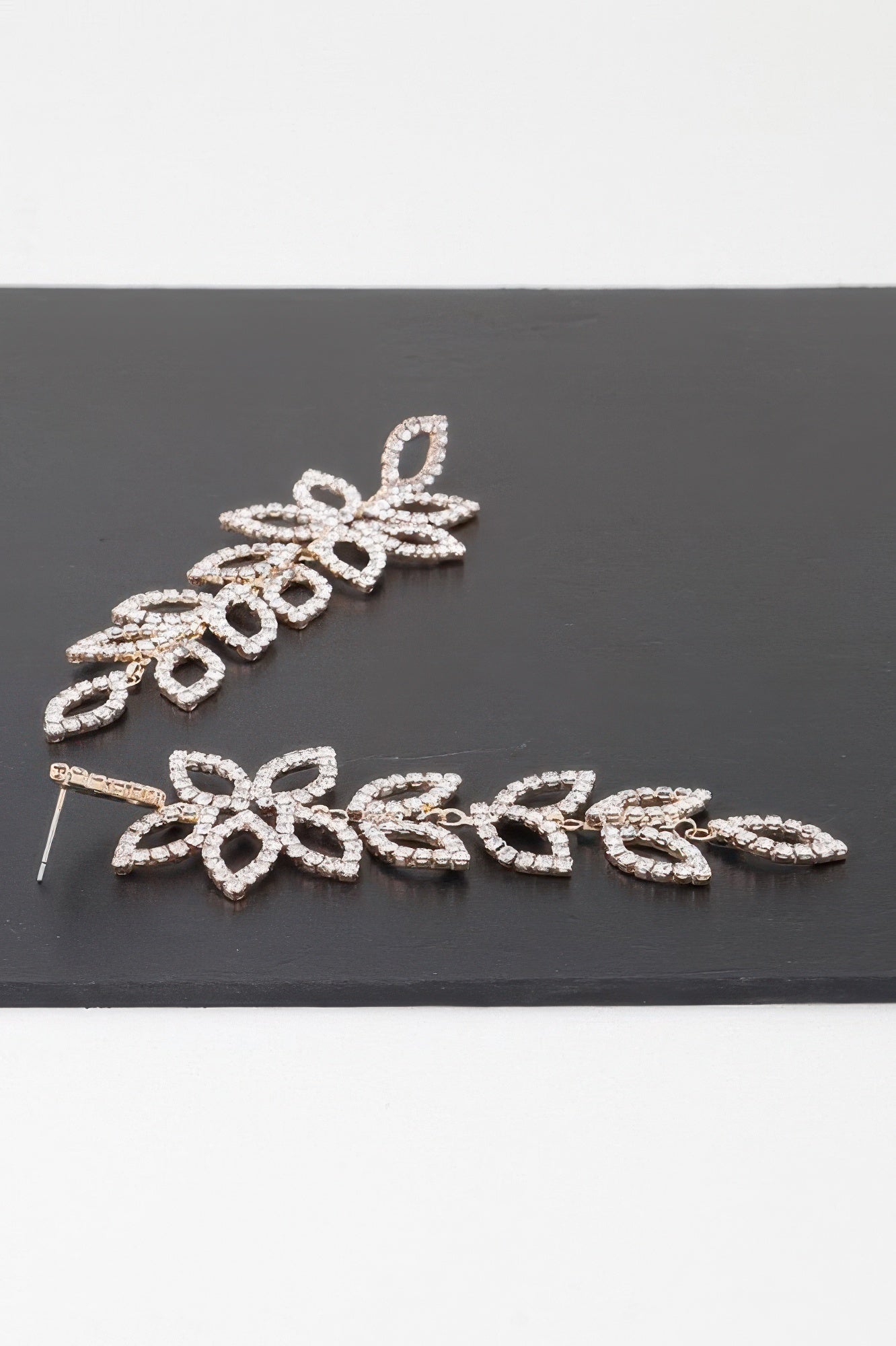 Bejeweled Flower Petal Drop Earrings - KAM Family Botanics