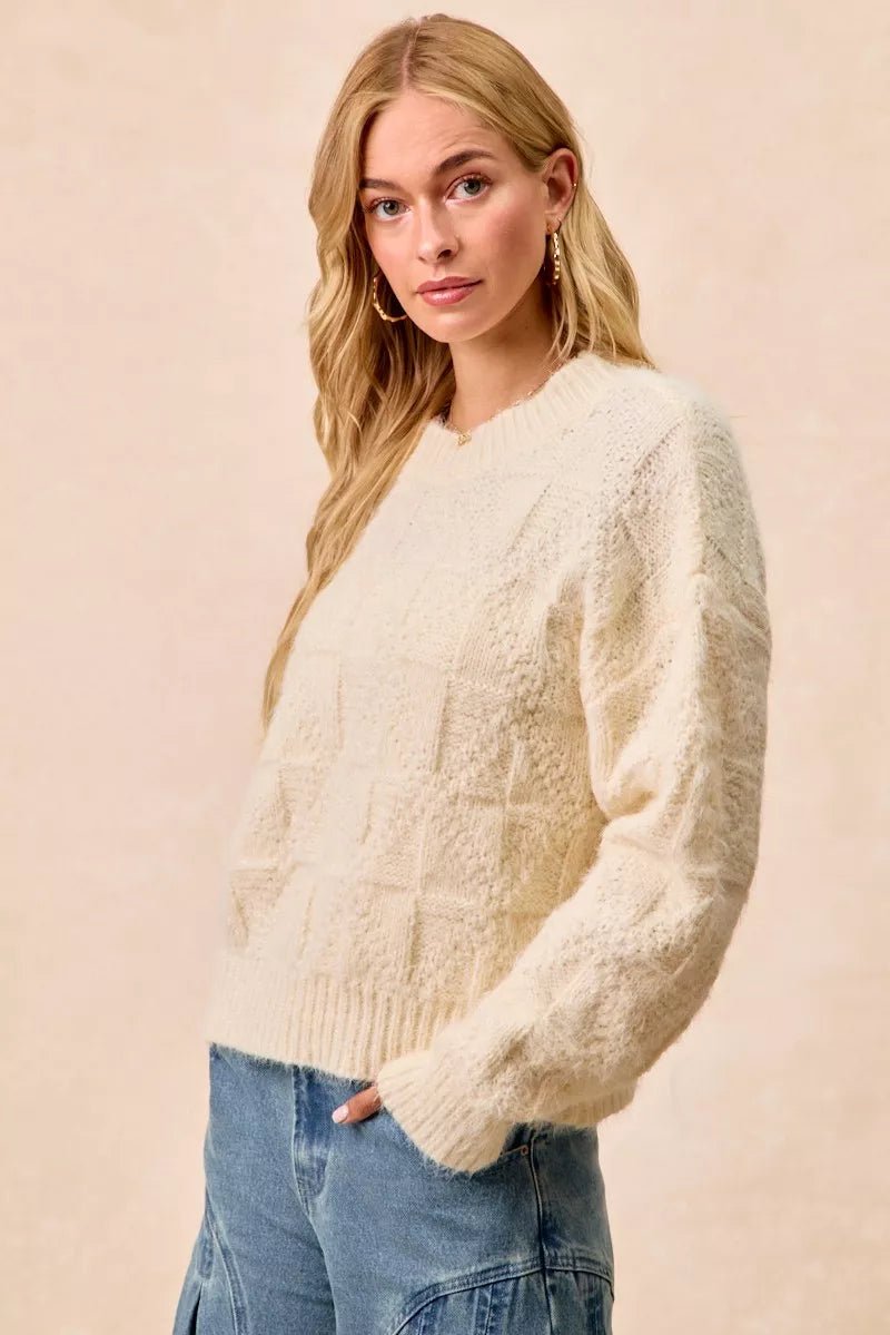 Big Checker Sweater - KAM Family Botanics