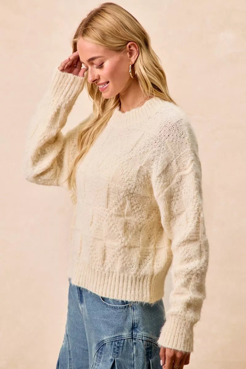 Big Checker Sweater - KAM Family Botanics