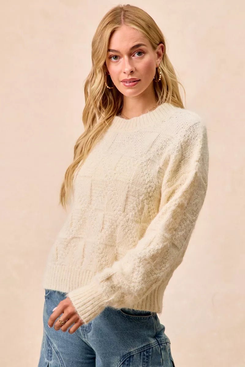 Big Checker Sweater - KAM Family Botanics