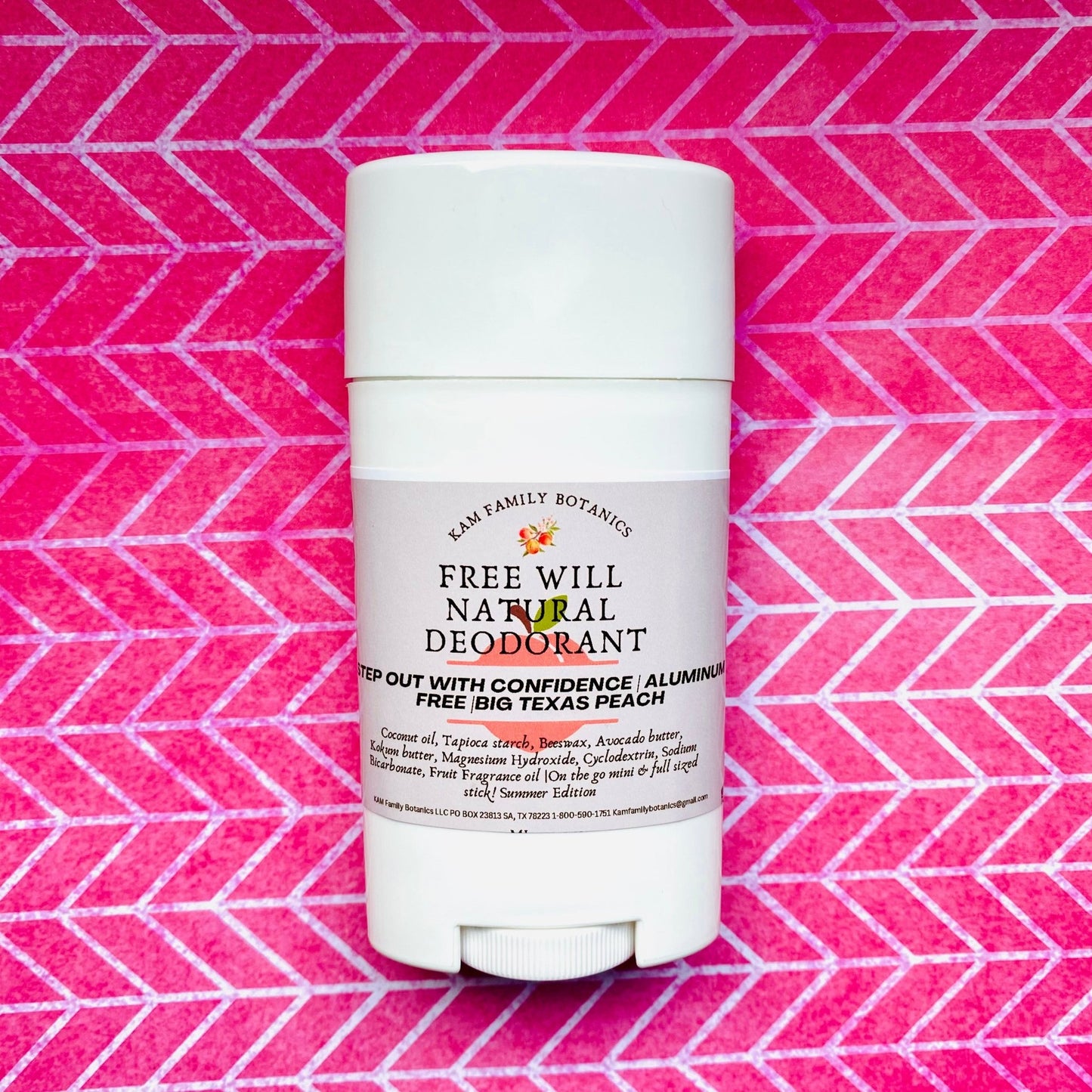 Big Texas Peach Free Will All Natural Deodorant - KAM Family Botanics By Kesha