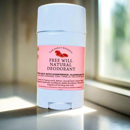 Blood Orange & Vanilla Free Will All Natural Deodorant 2.5 oz - KAM Family Botanics By Kesha