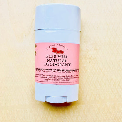 Blood Orange & Vanilla Free Will All Natural Deodorant - KAM Family Botanics By Kesha