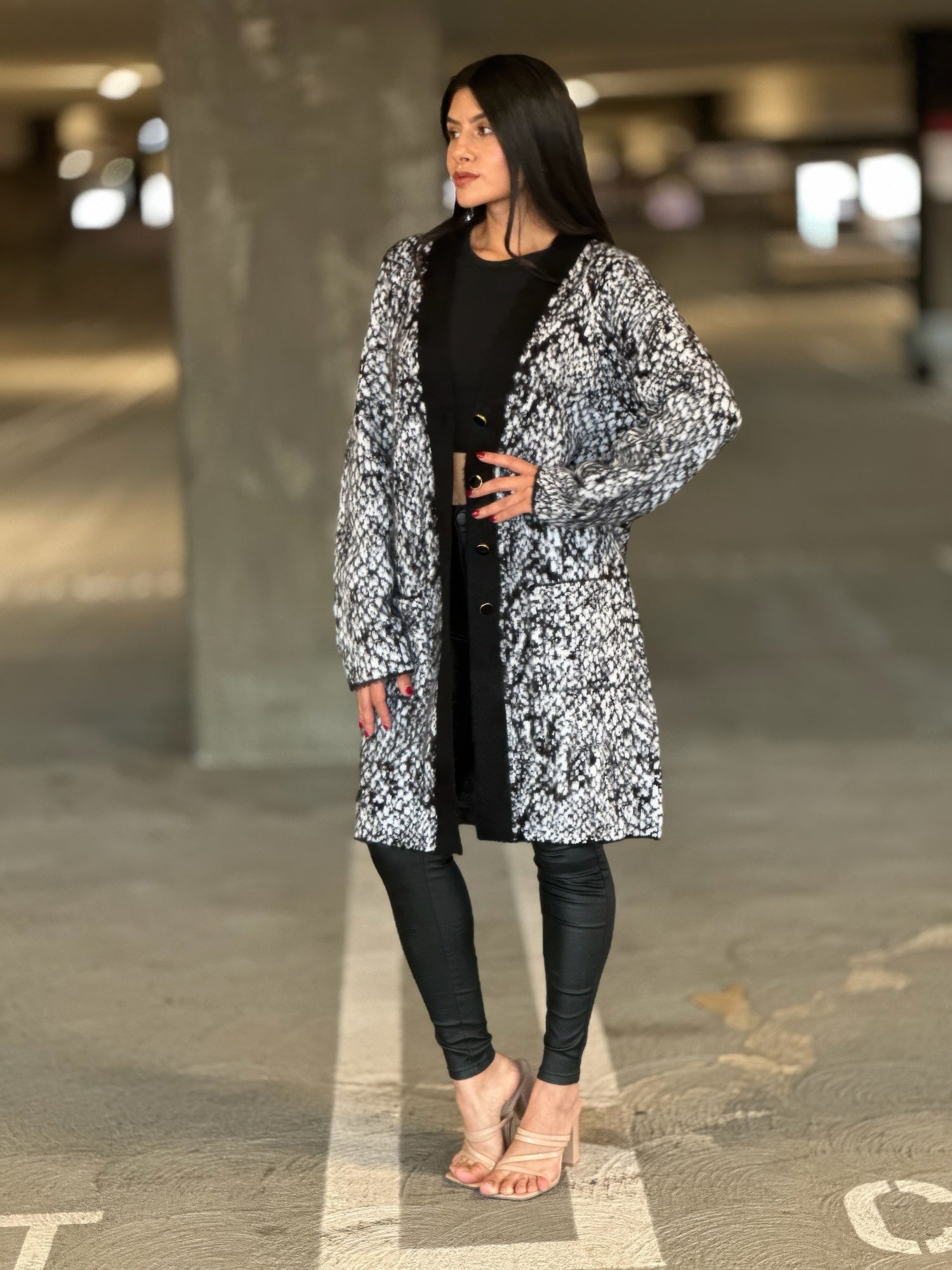 Bold SophisticationSnake Print Cardigan - KAM Family Botanics