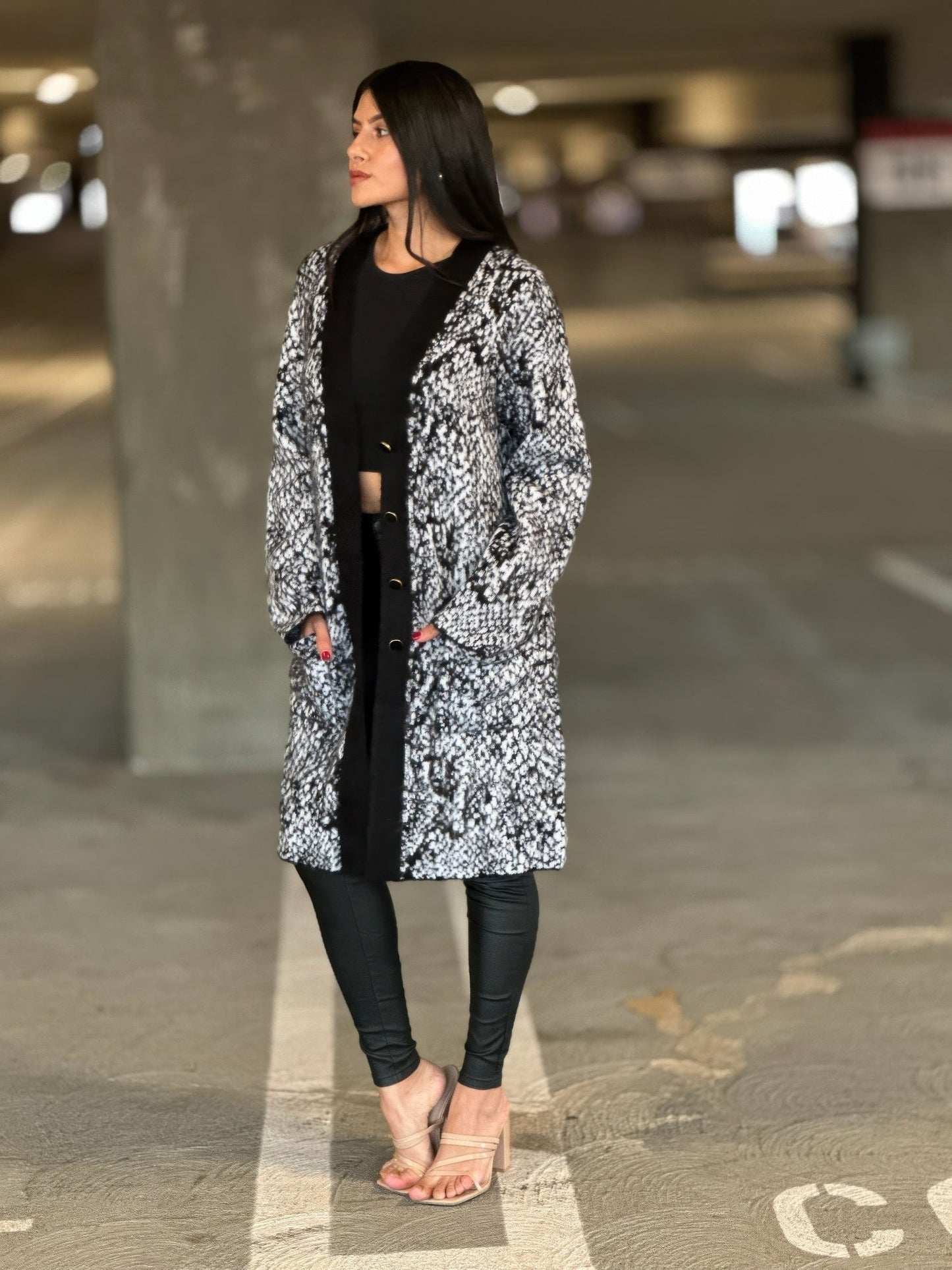 Bold SophisticationSnake Print Cardigan - KAM Family Botanics
