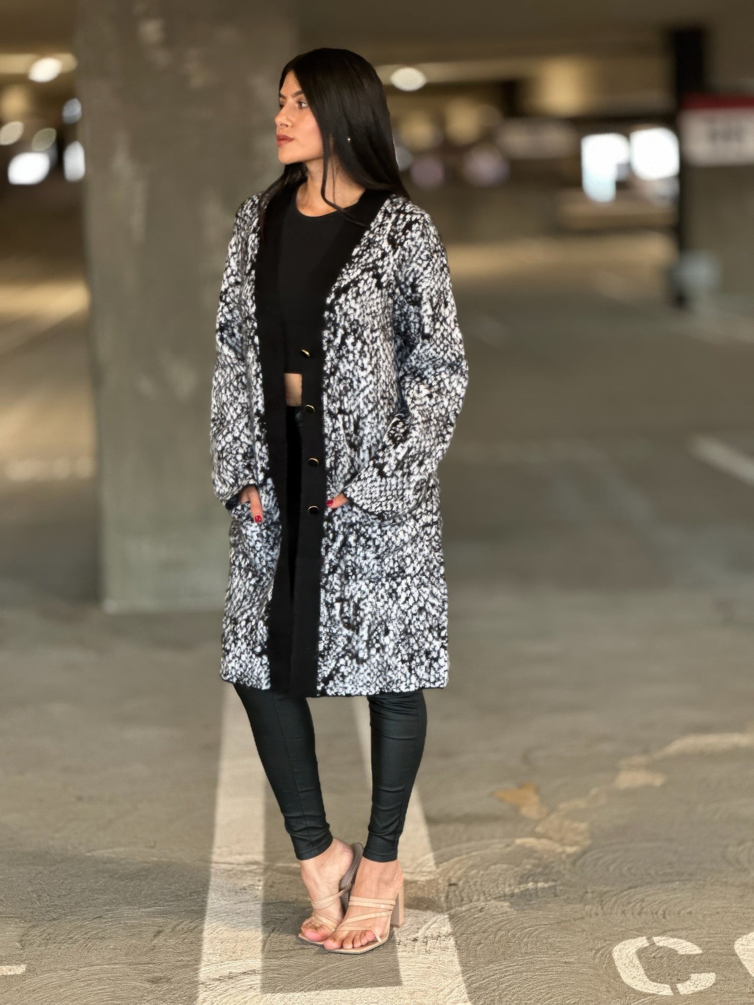 Bold SophisticationSnake Print Cardigan - KAM Family Botanics