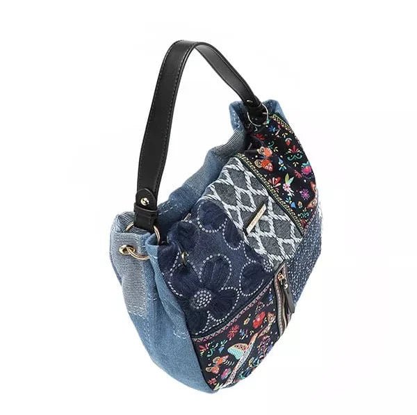 Bosque De Amor Denim Hobo Bag - KAM Family Botanics