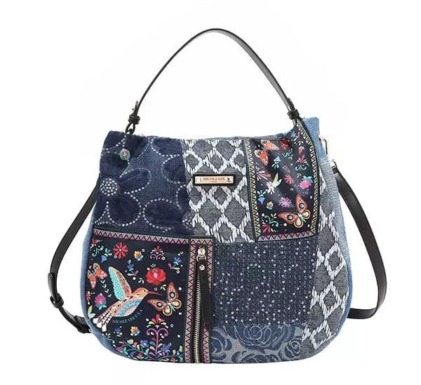 Bosque De Amor Denim Hobo Bag - KAM Family Botanics