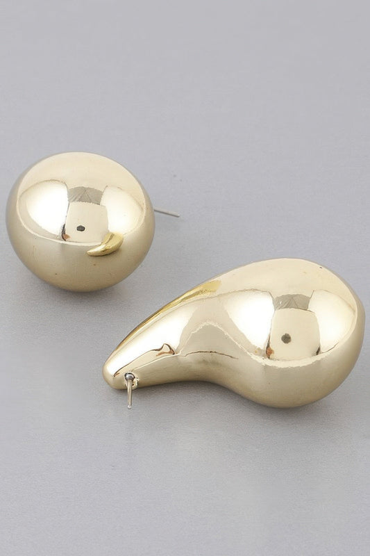 Bulky Shiny Teardrop Earrings - KAM Family Botanics