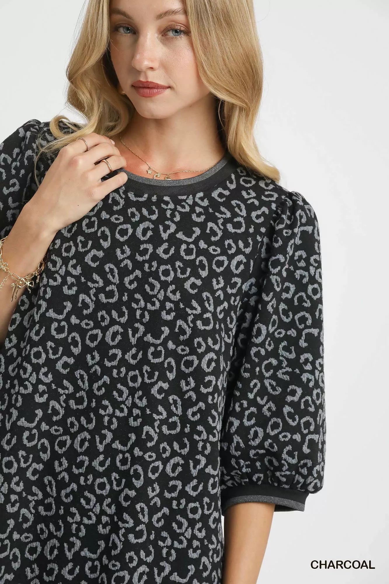 Charcoal Jacquard Mini Dress - KAM Family Botanics