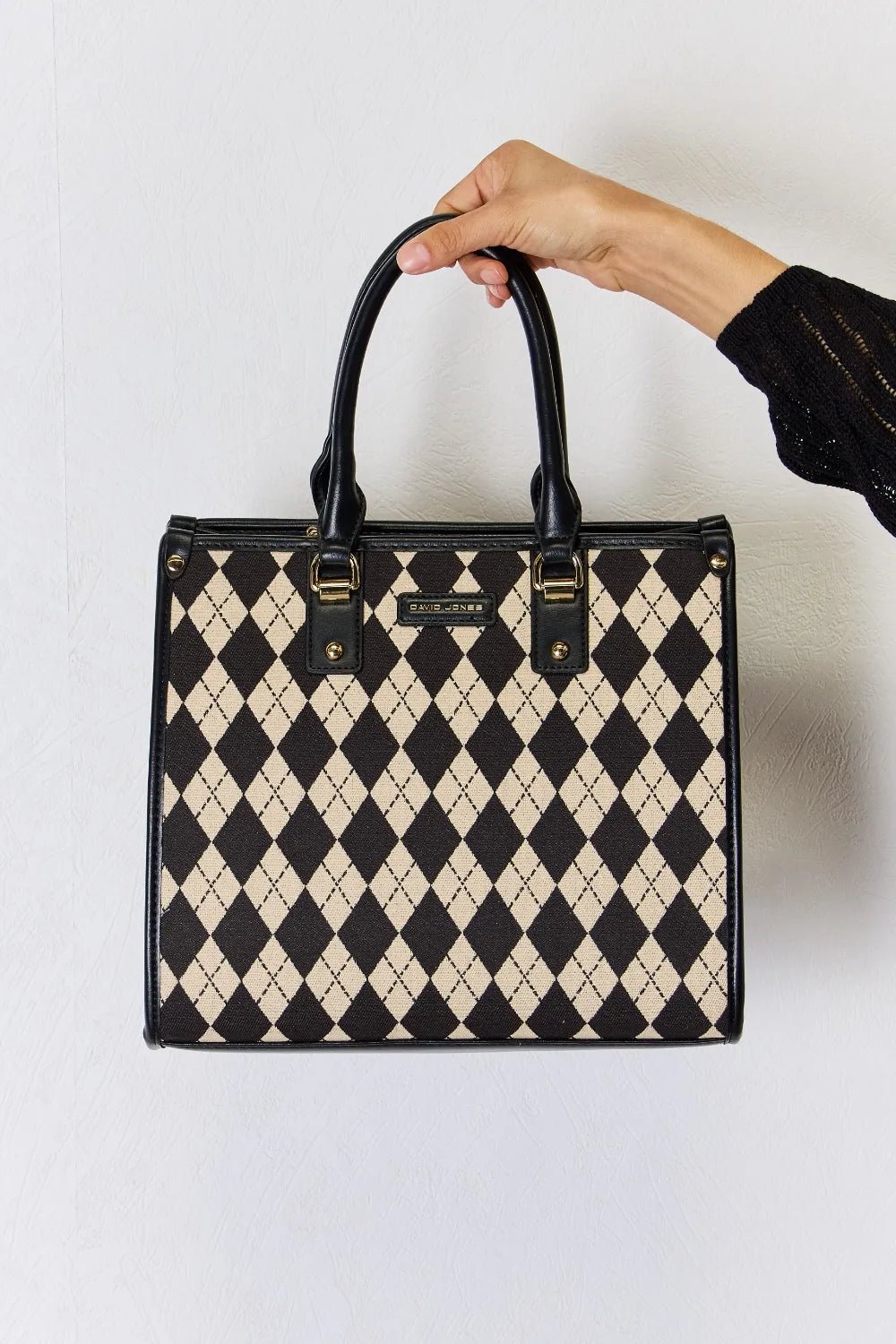 Chic Argyle Pattern Handbag - KAM Family Botanics By Kesha