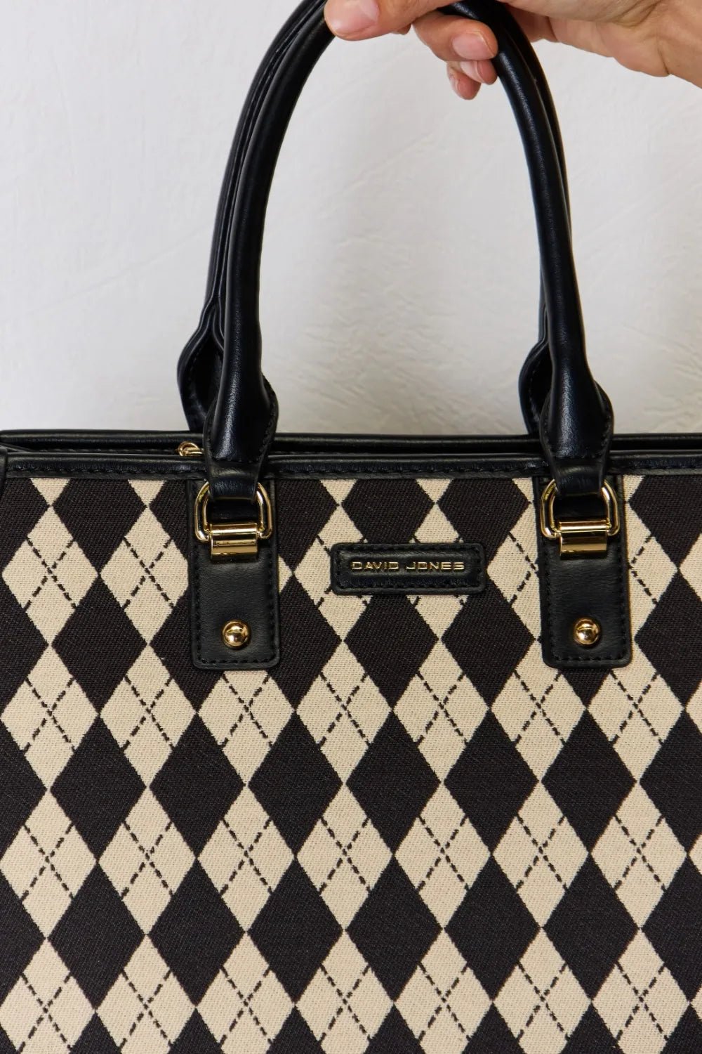 Chic Argyle Pattern Handbag - KAM Family Botanics By Kesha