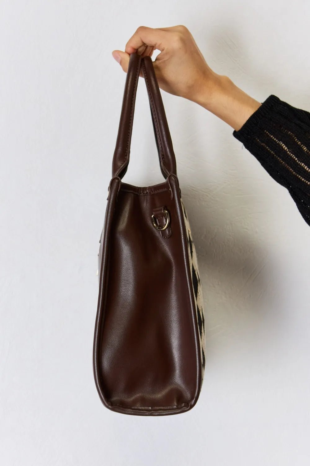 Chic Argyle Pattern Handbag - KAM Family Botanics By Kesha