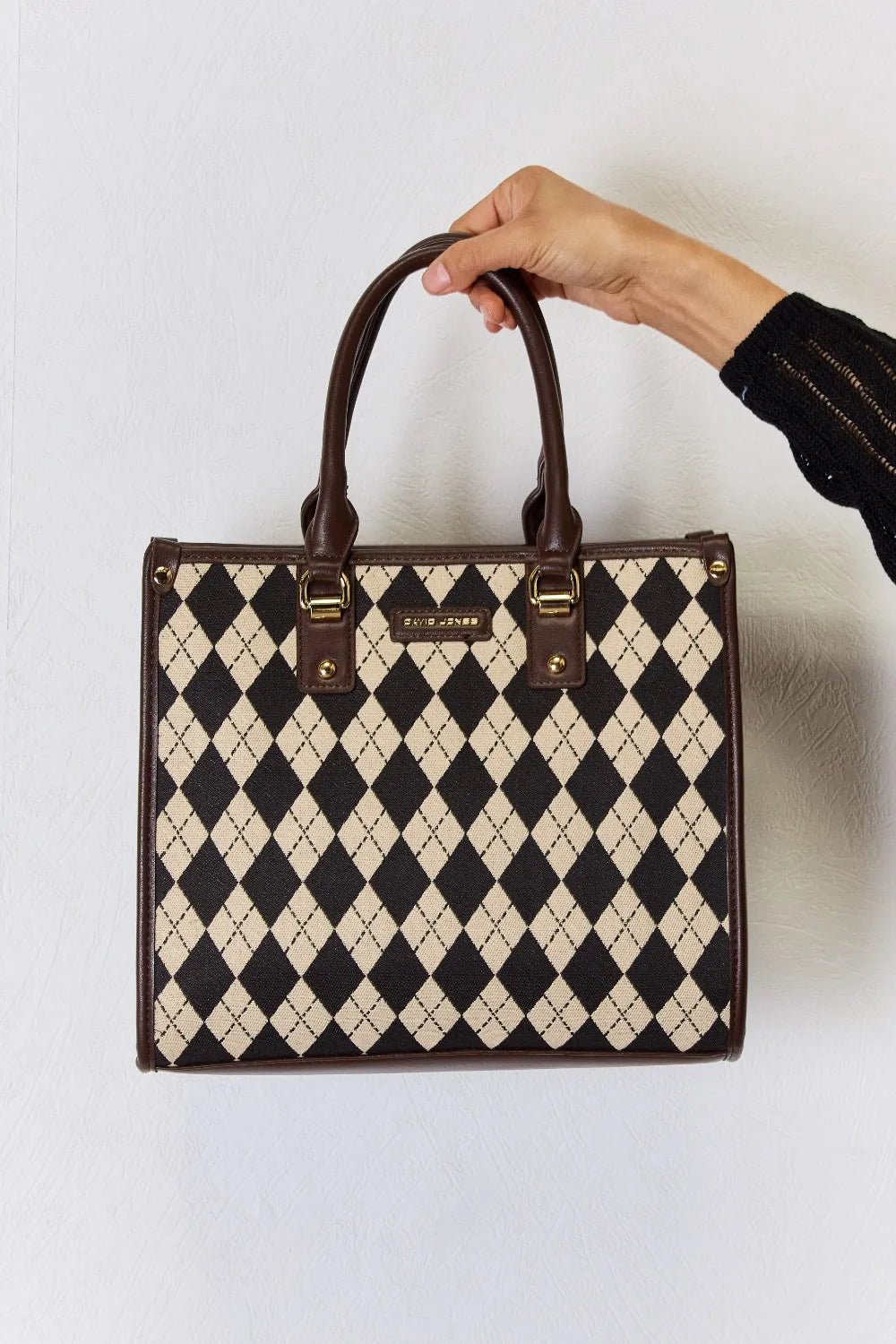 Chic Argyle Pattern Handbag - KAM Family Botanics By Kesha