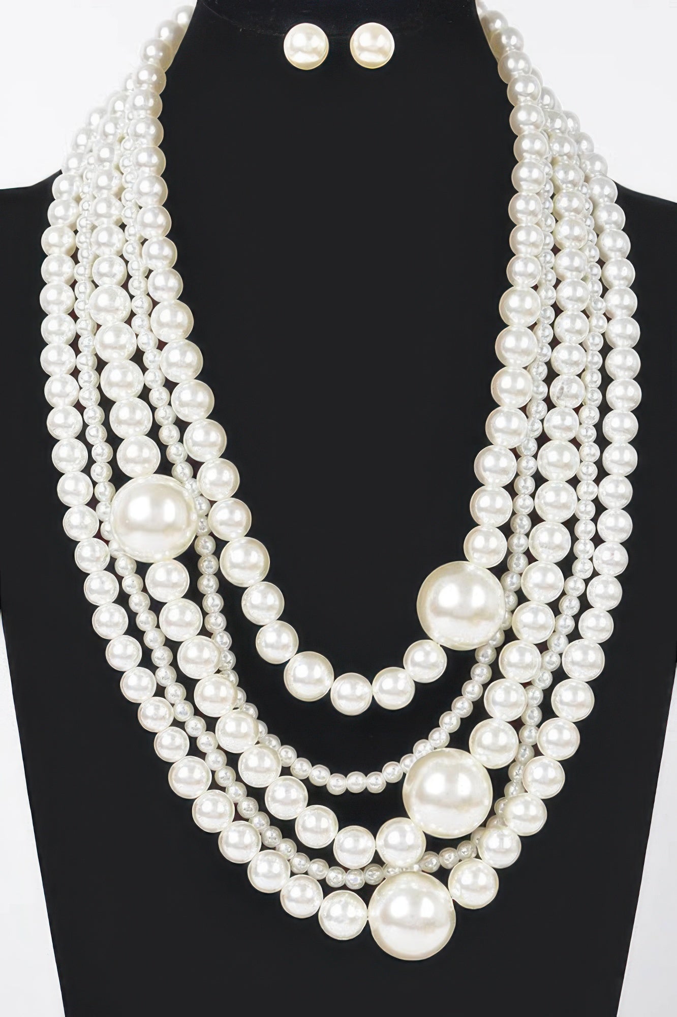 Classic & Vivacious Multi Pearl Necklace & Earrings - KAM Family Botanics