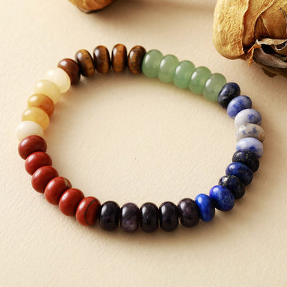 Contrast Natural Stone Bead Bracelet - KAM Family Botanics By Kesha