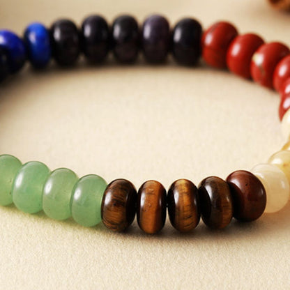 Contrast Natural Stone Bead Bracelet - KAM Family Botanics By Kesha