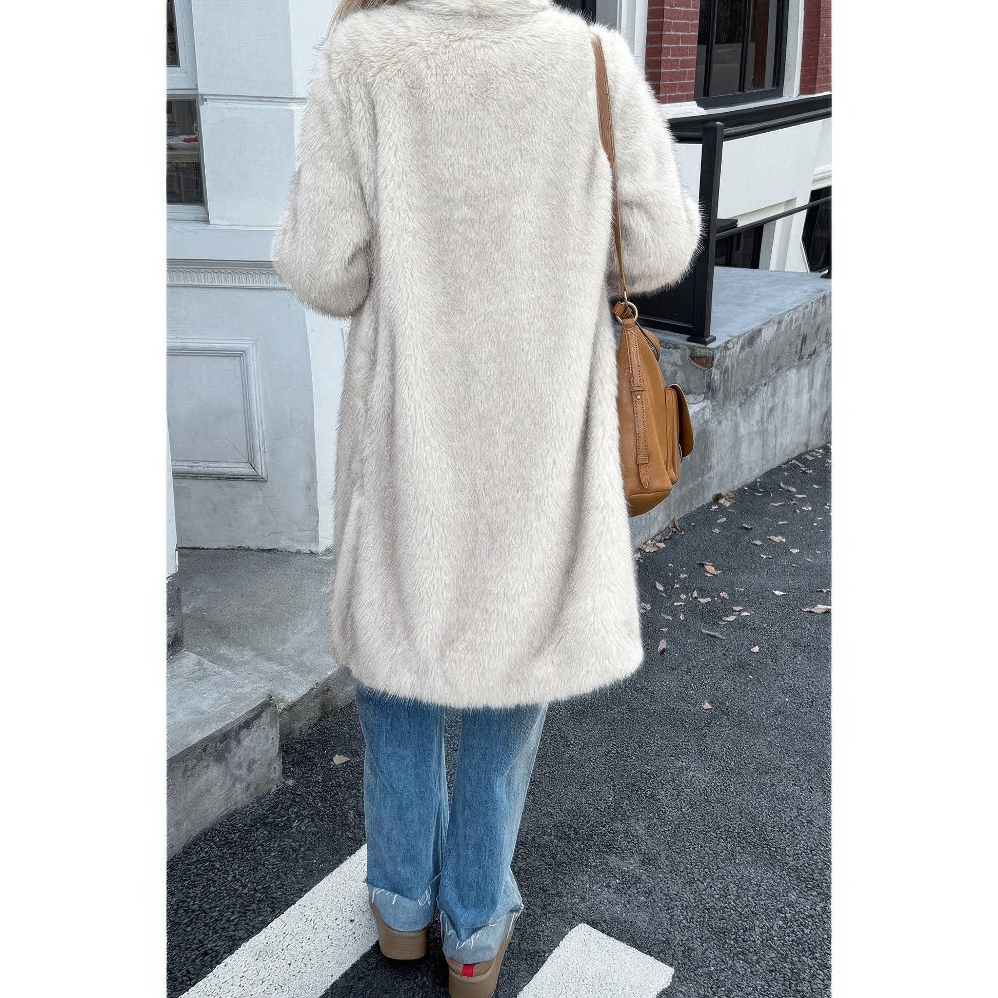 Cozy Shaggy Faux Fur Long Coat - KAM Family Botanics