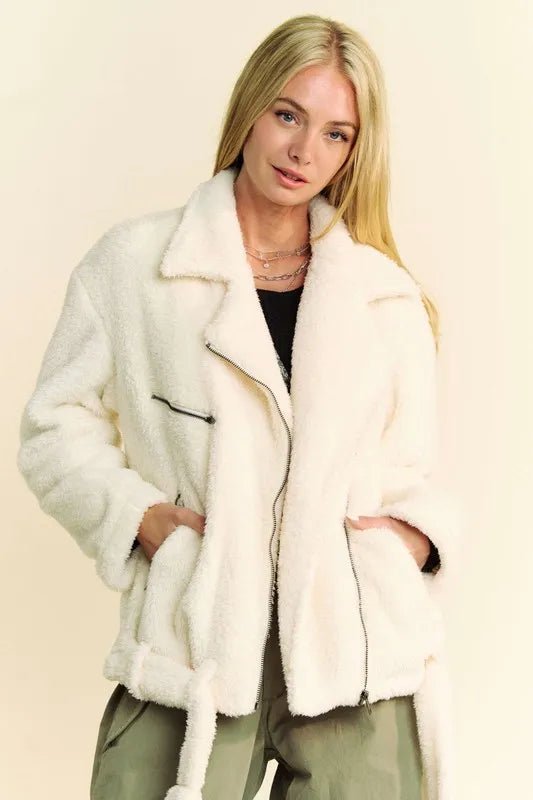 Cozy Up Faux Fur Zip Up Jacket - KAM Family Botanics