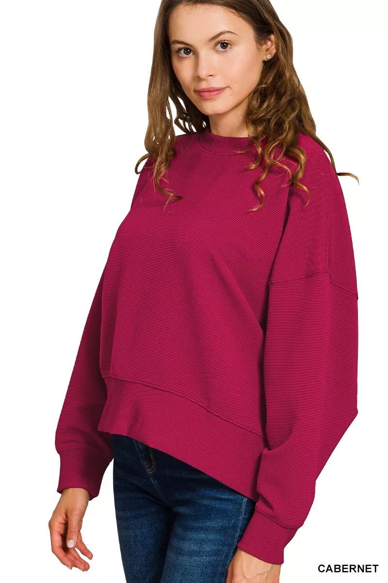 Deep Berry Pullover and Drawstring Pants Set - KAM Family Botanics