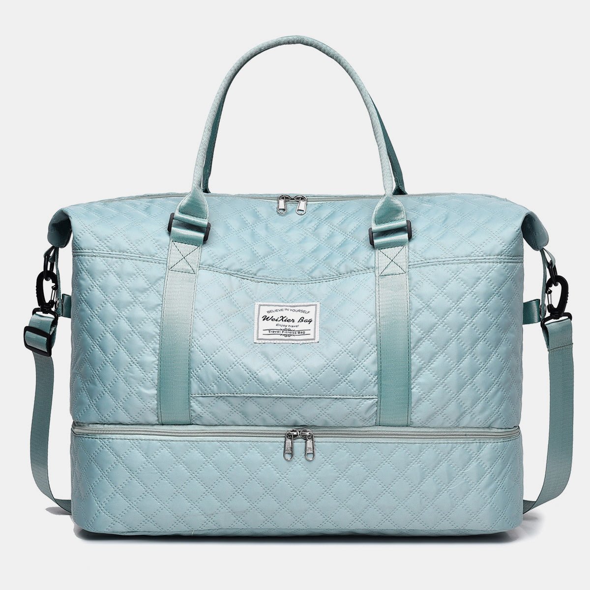 Diamond Grid Multi Compartment Travel Bag - KAM Family Botanics By Kesha