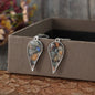 Fallen Leaf Natural Stone Dangle Earrings - KAM Family Botanics By Kesha