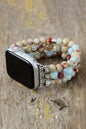 Faux Imperial Jasper Beaded Watchband Bracelet - KAM Family Botanics By Kesha