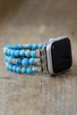 Faux Imperial Jasper Beaded Watchband Bracelet - KAM Family Botanics By Kesha