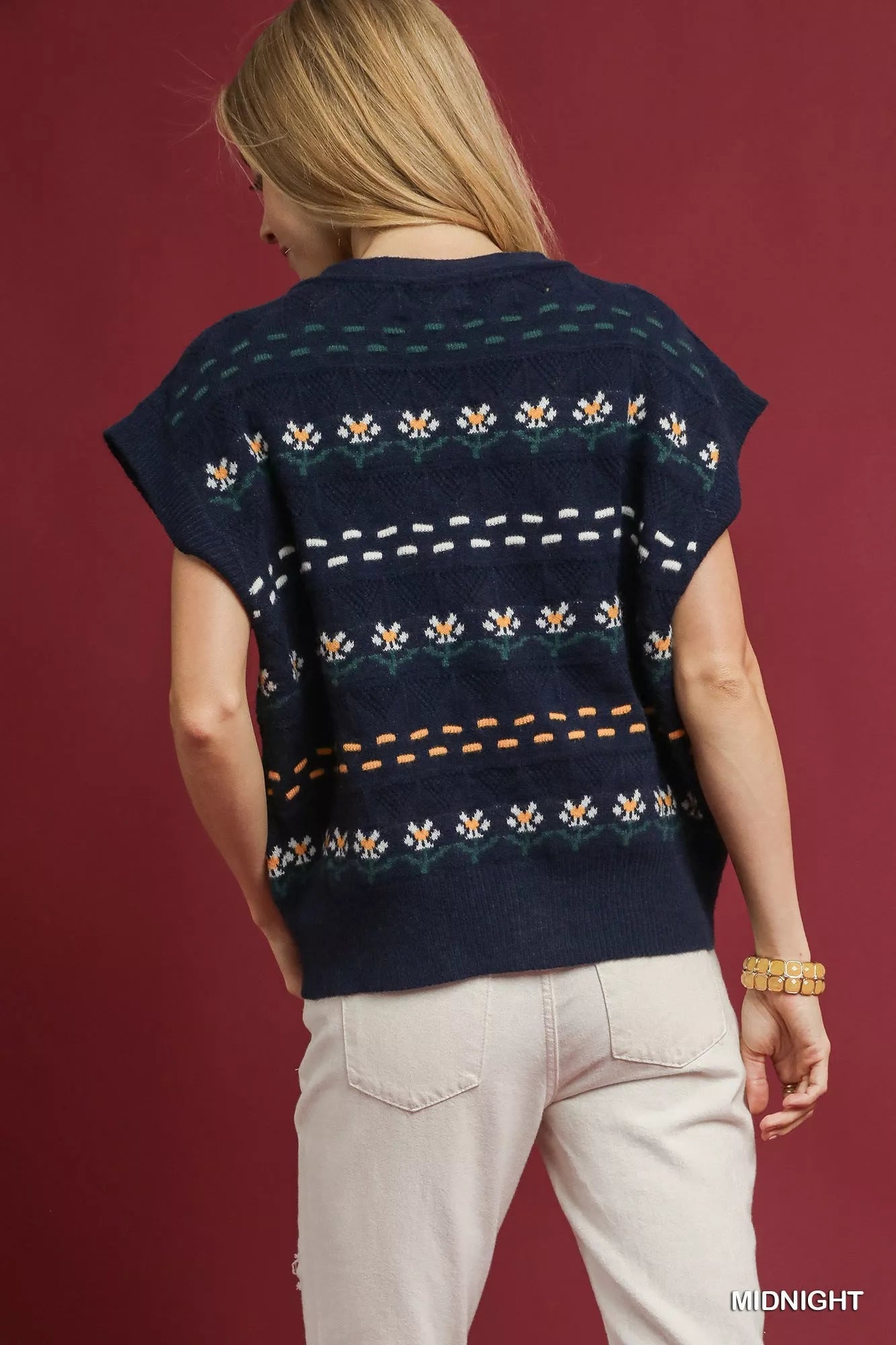 Flower Power Button Down Vest - KAM Family Botanics