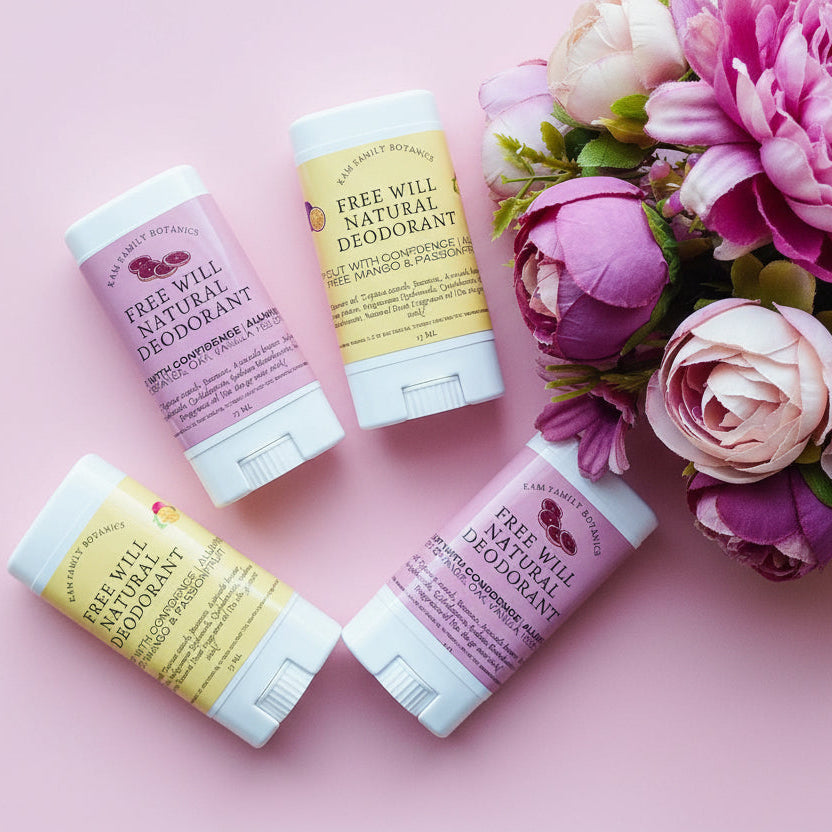 Free Will All Natural Deodorant Spring Edition Aluminum Free - Mini - KAM Family Botanics By Kesha
