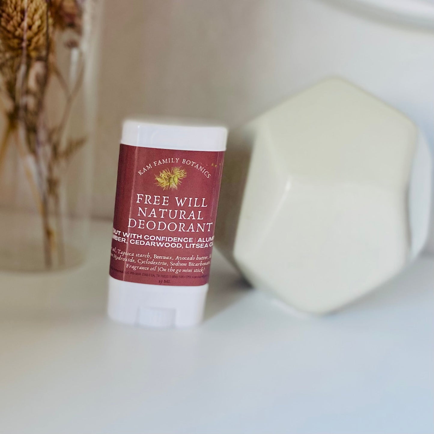 Free Will All Natural Deodorant Summer Edition Aluminum Free - Mini - KAM Family Botanics By Kesha