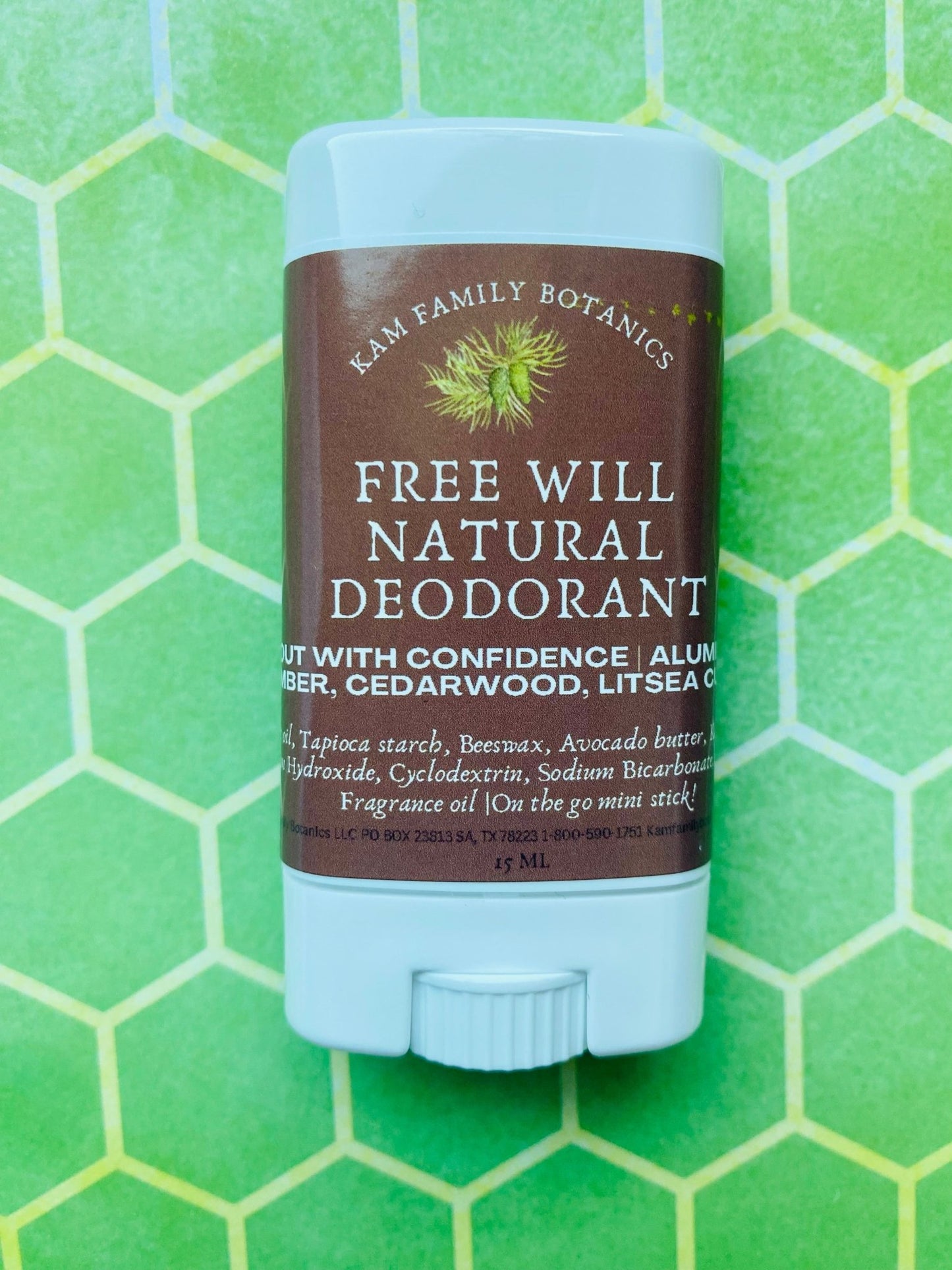 Free Will All Natural Deodorant Summer Edition Aluminum Free - Mini - KAM Family Botanics By Kesha