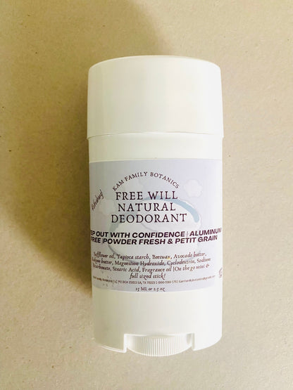 Free Will Deodorant Powder Fresh 2.5 oz - KAM Family Botanics By Kesha