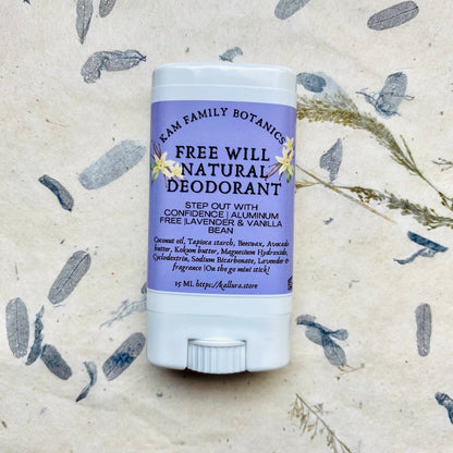 Free Will On The Go Deodorant Mini - Winter Edition - KAM Family Botanics By Kesha