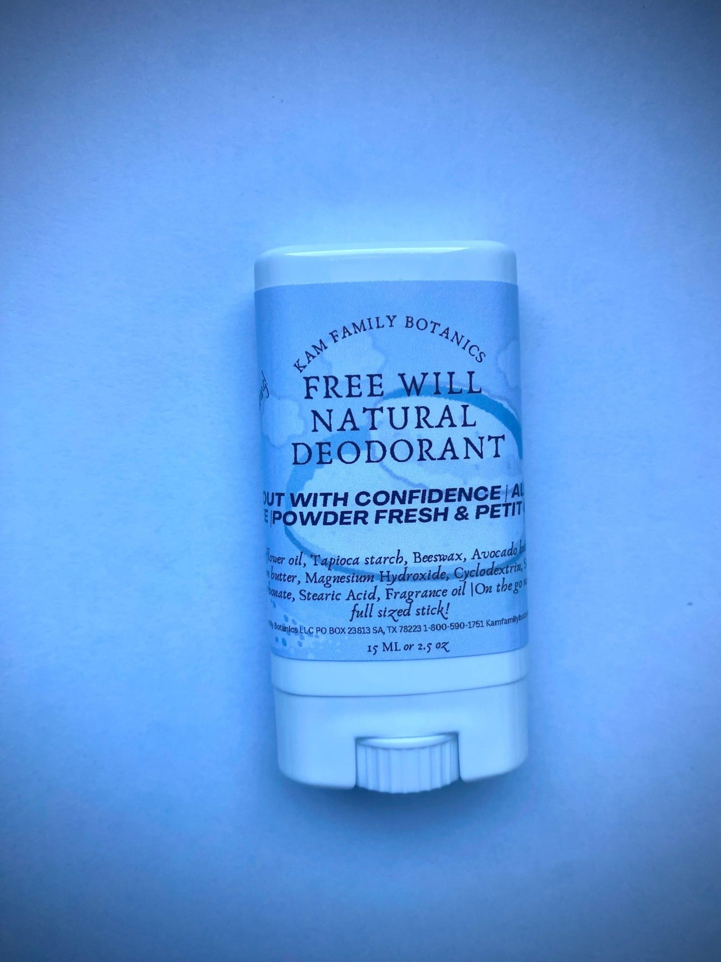 Free Will Refreshing All Natural Deodorant Summer Edition Aluminum Free - Mini - KAM Family Botanics By Kesha