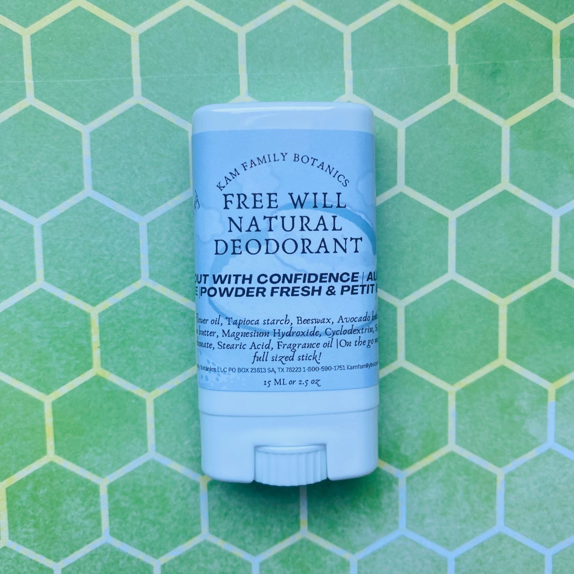 Free Will Refreshing All Natural Deodorant Summer Edition Aluminum Free - Mini - KAM Family Botanics By Kesha