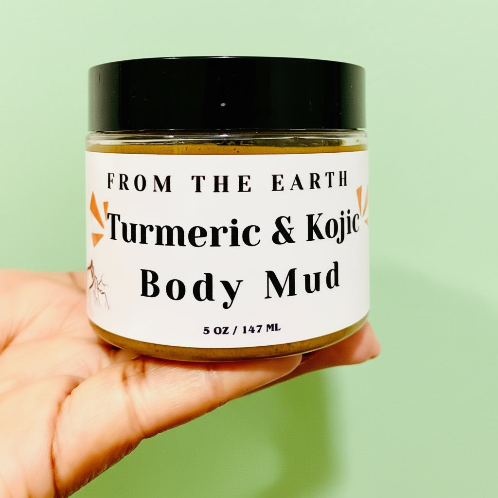 From The Earth: Turmeric & Kojic Body Mud - KAM Family Botanics By Kesha
