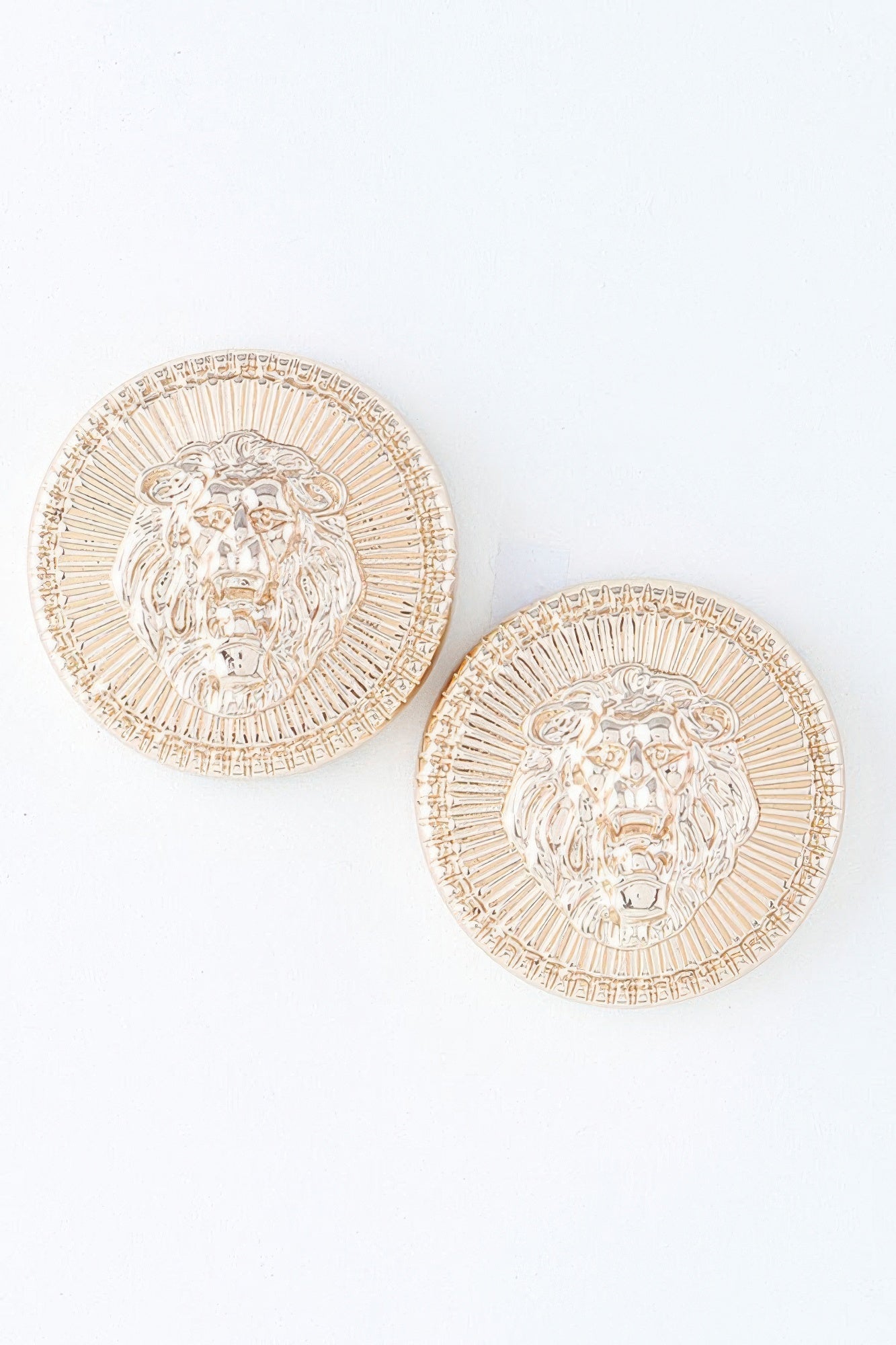 Grand Lion Emblem Earrings - KAM Family Botanics