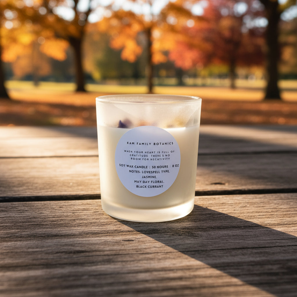 Gratitude Candle 1 - KAM Family Botanics