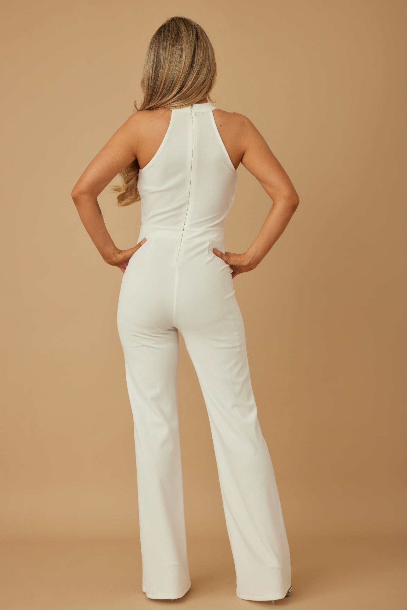 Halter Style Jumpsuit With Drag Chain - KAM Family Botanics