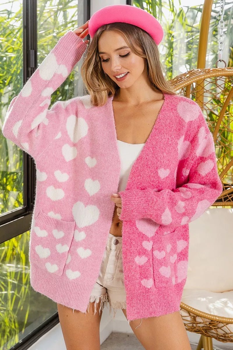 Heart to Heart Cardigan with Pockets - KAM Family Botanics