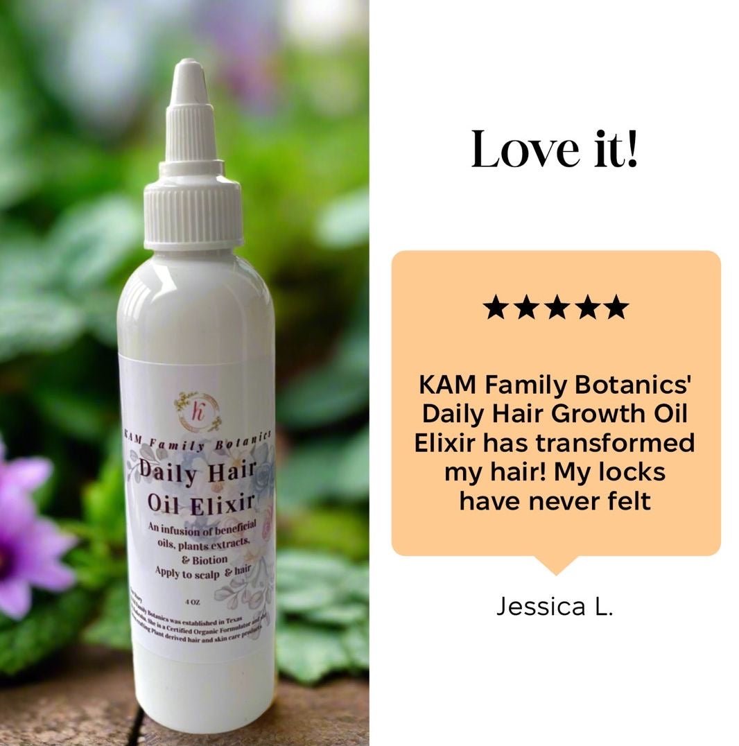 Herbal Hair Growth Elixir Oil - KAM Family Botanics By Kesha