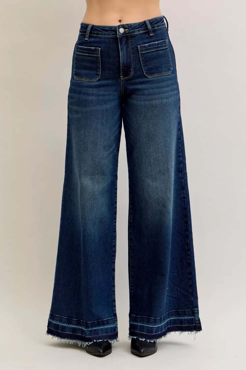 High Waist Palazzo Jeans - KAM Family Botanics