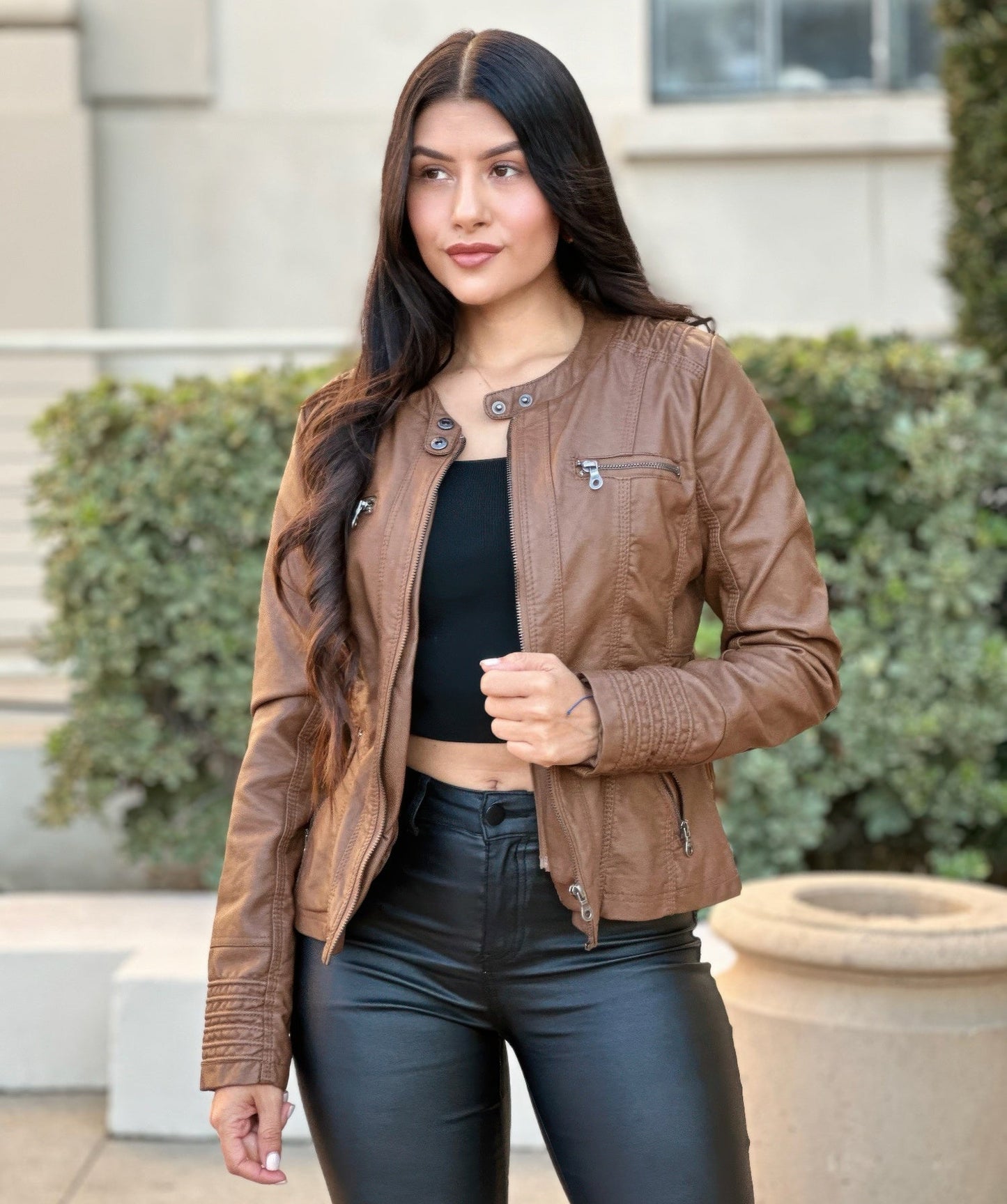 Hooded & Fresh Leather Jacket - KAM Family Botanics