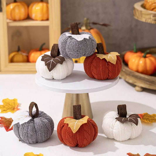 Knitted Pumpkin Decorative Ornaments - KAM Family Botanics