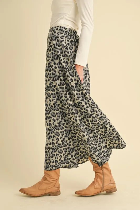 Leopard Midi Skirt - KAM Family Botanics