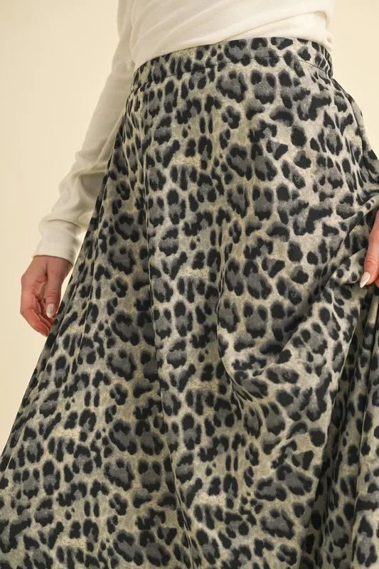 Leopard Midi Skirt - KAM Family Botanics
