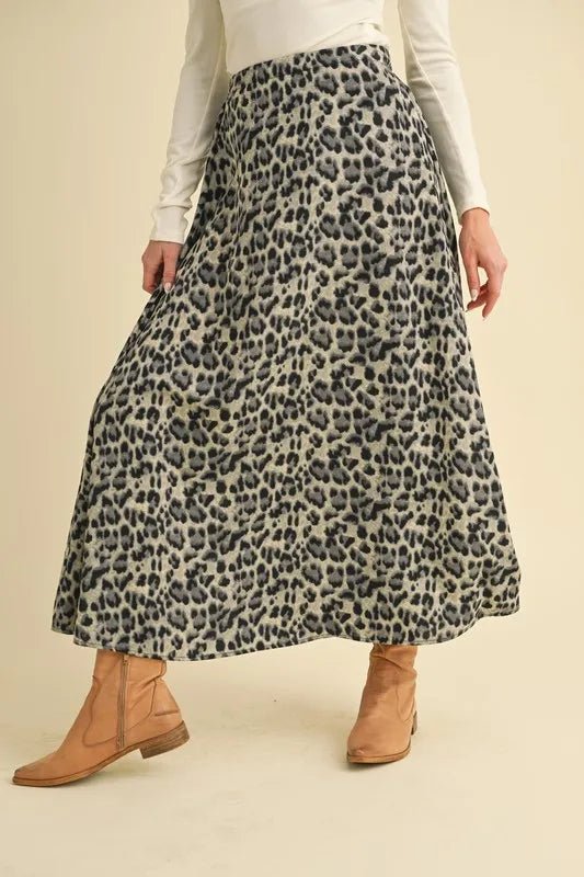 Leopard Midi Skirt - KAM Family Botanics
